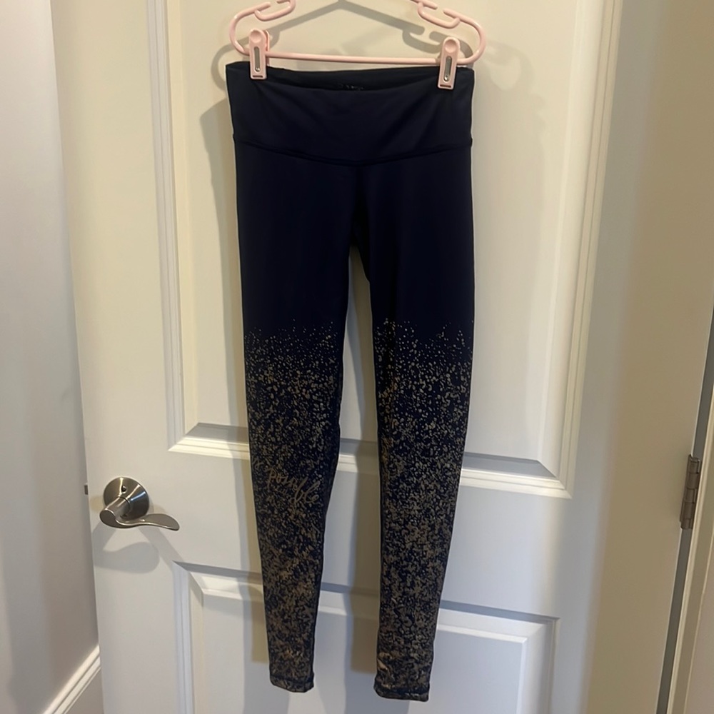 EUC Lilly Pulitzer Navy/Gold Sparkle Leggings